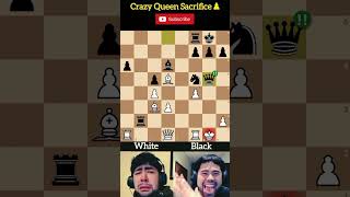 CRAZY Queen Sacrifice shorts chess chessmaster chessgame chessgenius [upl. by Kissiah217]