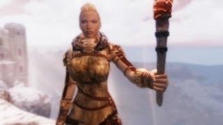 Skyrim Mod Fur Huntress Armor For CBBE [upl. by Garlaand]