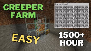 Easiest amp Most Efficient CreeperGunpowder Farm in Minecraft Java 121 l 1500 hr [upl. by Weibel]