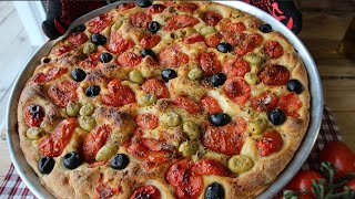 FOCACCIA BARESE la Focaccia di Puglia ricetta focaccia barese [upl. by Zetrac]