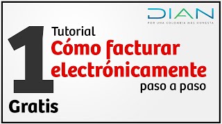 Cómo facturar electrónicamente con la DIAN Gratis  Parte 1 Tutorial [upl. by Shum]