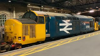 The FINAL DRS Class 37 LEAVES Carlisle Kingmoor Depot AND 37405 Running  DRS 37424  8224 [upl. by Ybor3]