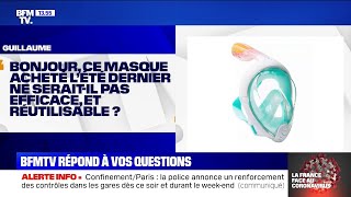 Mon masque de plongée peutil servir à me protéger  BFMTV répond à vos questions [upl. by Mcconnell]