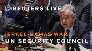 LIVE UN Security Council discusses vote on demand for immediate ceasefire in Gaza ceasefire [upl. by Azirb954]