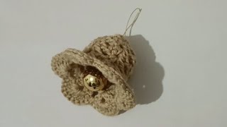 how to crochet bell ornament Christmas tree ornaments crochet [upl. by Airahs]