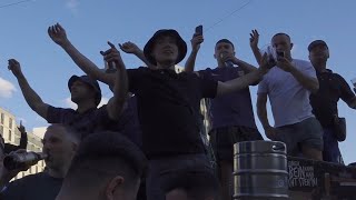 ENGLAND The Three Lions Fans Singing in Berlin England v Spain Final Euro 2024 [upl. by Ardisi]