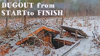 DUGOUT shelter build from START TO FINISH Off grid living Bushcraft 2021 [upl. by Sacks]