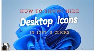 How to Show  Hide Desktop icons ॥ Windows 1011 ॥ Asim Mentor [upl. by Ynattir]