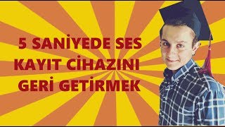 YANLIŞLIKLA SİLİNEN SES KAYIT CİHAZINI GERİ GETİRME [upl. by Aubert]