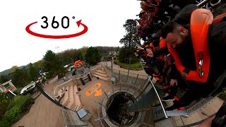 Oblivion 360° VR Front Seat POV  Alton Towers Resort [upl. by Kussell311]