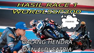 Aldi Satria Podium Galang Hendra Terjatuh Hasil lengkap worldssp300 Misano Race1 [upl. by Adalbert]