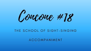 Concone 18 Accompaniment [upl. by Harpole]