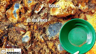 Crushing amp Panning Gold From Gossan Exposures [upl. by Naara]