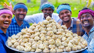 CHICKEN MOMOS  Steamed Momos Recipe Cooking in Village  Delicious Street Food Snack Recipe [upl. by Shelden809]