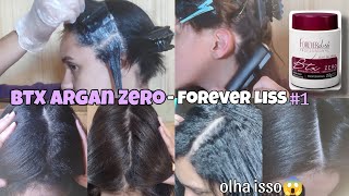 BOTOX ARGAN ZERO FOREVER LISS APLICAÇÃO EM CABELO MUITO CRESPO COM CHAPINHA DE CERÂMICA 180°c [upl. by Ainer199]