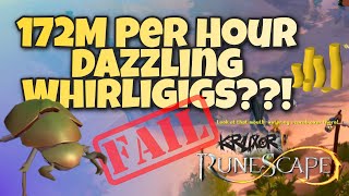 172M Per Hour Dazzling Whirligigs Does it work  Runescape 3 [upl. by Ahsikad]