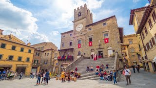 Walking tour of CORTONA TUSCANY  4K WITH DESCRIPTION [upl. by Ichabod]