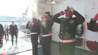 Livorno Mattarella partecipa alla cerimonia della Marina militare [upl. by Also968]