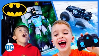 BATMAN TOYS with HEIDI AND ZIDANE FUN SQUAD amp VLAD AND NIKI  Batman Toy Play Fun ⚡ Power Zone [upl. by Asile]