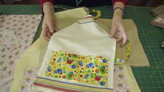 Make an Apron Using Tea Towels  Part 2 of 2 [upl. by Dhiren432]