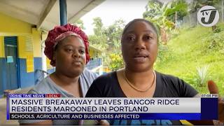 Massive Breakaway Leaves Bangor Ridge Residents Marooned in Portland  TVJ News [upl. by Ysabel250]