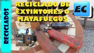 Que podemos hacer con matafuegos o extintores viejos RECICLADO [upl. by Nolita921]