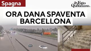 Ora Dana spaventa Barcellona piogge e allagamenti sul capoluogo catalano [upl. by Karly]