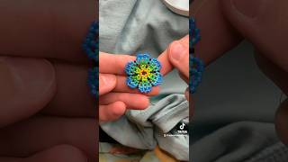 Huichol Beaded Flower Earrings huichol huicholbeading huicholbeadedflower beading beadingflower [upl. by Un]