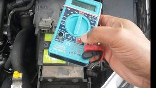 Battery amp alternator health check Opel Vauxhall Meriva B Voltage test multimeter Winter check [upl. by Rumpf]