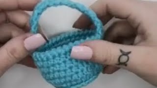 Petit panier de Pâques au crochet en 45min spécial débutant [upl. by Suilmann]