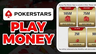 how to switch to play money pokerstars 2024 [upl. by Euqinad892]