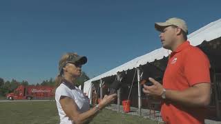 Lydia Juenger interviews a spokesperson with the Budweiser Clydesdales [upl. by Salocin447]