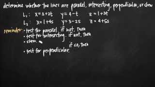 Parallel intersecting skew and perpendicular lines KristaKingMath [upl. by Goulette]