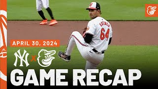 Yankees vs Orioles Game Recap 43024  MLB Highlights  Baltimore Orioles [upl. by Ardnohsed]