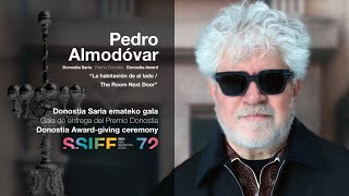 Donostia Awardgiving ceremony for Pedro Almodóvar [upl. by Adrahs628]