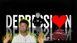 NLE CHOPPA  Depression  OFFICIAL LYRIC VIDEO REACTION [upl. by Keifer411]