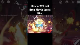 Crit fish Navia genshinimpact genshin navia xilonen genshinshowcase dpsbuild hoyocreators [upl. by Benita]