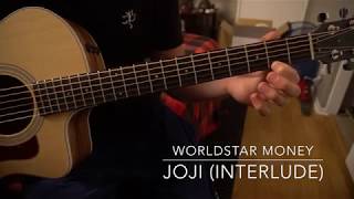 Worldstar money interlude  Easy Guitar Lesson WTabs  Joji [upl. by Ramak]