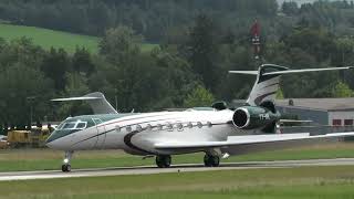 Gulfstream G700 T7IRL landing at Bern Airport [upl. by Herman]