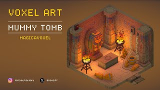 Voxel Art  Mummy Tomb  Magicavoxel Timelapse [upl. by Ier519]