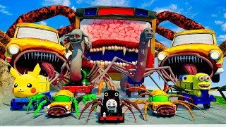 ALL MONSTERS Big amp Small Cars vs Downhill Madness with MONSTERS  MEGA PACK 38  BeamNGDrive [upl. by Hort]