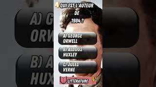 Quiz Littérature  Teste tes Connaissances en 5 Questions  📚✍️ quiz [upl. by Wehhtam]