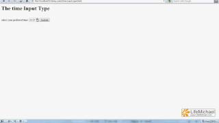 The HTML 5 time Input Type [upl. by Braswell327]