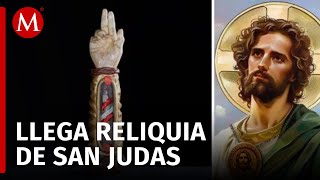 Llegada de reliquia de San Judas Tadeo a Ciudad de México [upl. by Ardnot]