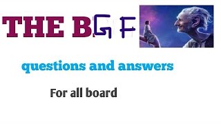 The BGF  Questions and answers  for all school  full chapter  for class 4 [upl. by Fax]