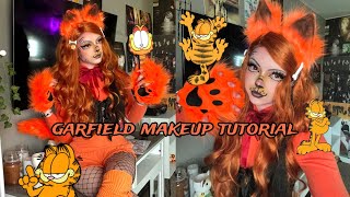 garfield makeup tutorial  cosplay [upl. by Ahtekal]