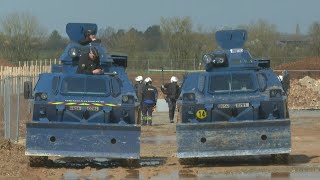 Massive police presence ahead of water protest in western France  AFP [upl. by Anaoj309]