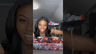 Nature Fruit Cereal w a twist 🍓🫐PT2 fypシ foodie eatingshow fruit tiktok mukbang food fy [upl. by Alicul]