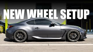 2023 Subaru BRZ Wheel and Suspension Install Plus AWE Touring Exhaust [upl. by Gerstner280]