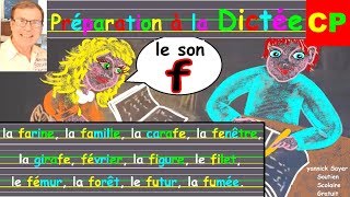 Préparation dictée autonome en cp ce1 avec le son f  16 [upl. by Ayotac905]